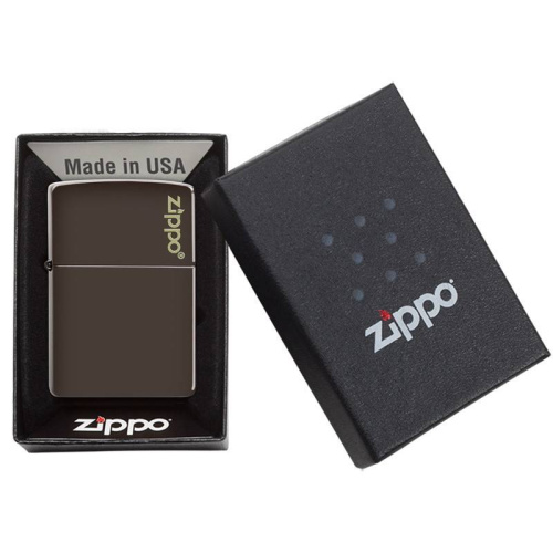499 ZIPPO ЗажигалкаLogo Classic с покрытием Brown Matte фото 7