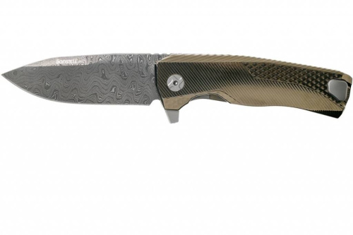 Складной нож Lion Steel ROK DD GL Damascus Gold фото 7